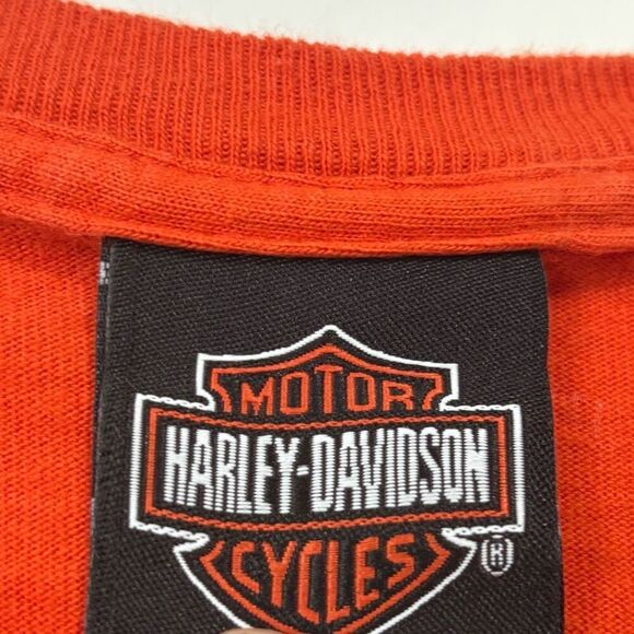 Harley Davidson orange graphic Tank Men’s Size Large - Picture 2 of 5